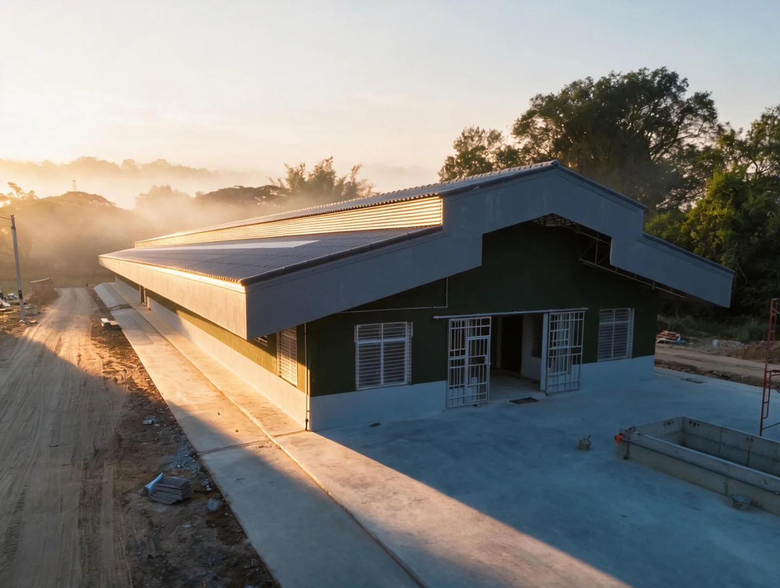 Construction of a 40-Stall Military Horse Stable with Supporting Facilities